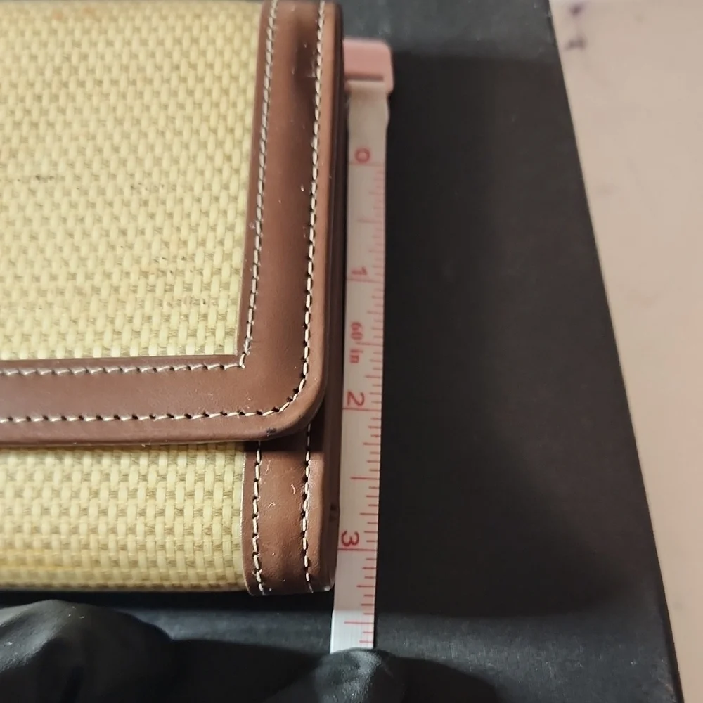 Dooney & Bourke Woven Tan and Brown Clutch